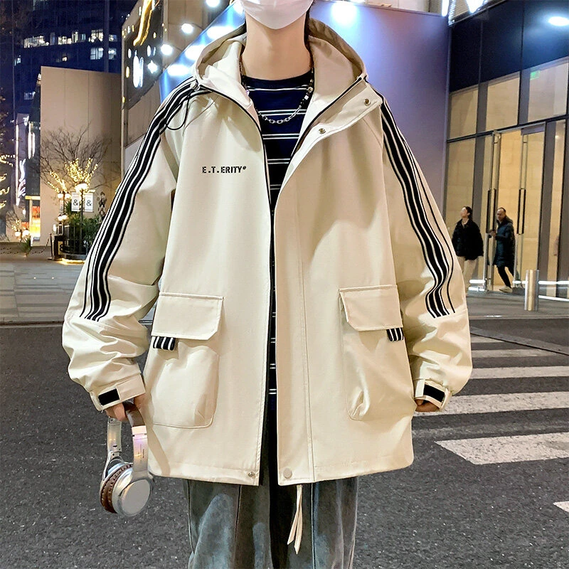 青少年大童夹克男春秋季新款学生韩版潮流冲服衣宽松百搭休闲外套