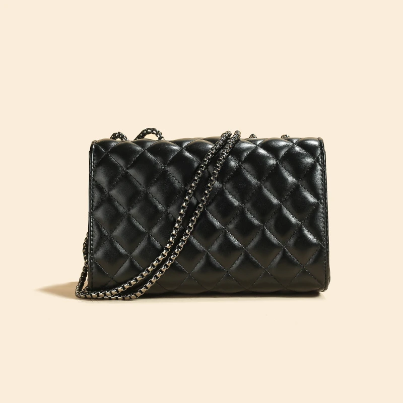 新款方包女士2025新款小香风菱格链条包单肩斜挎女士洋气时尚女包