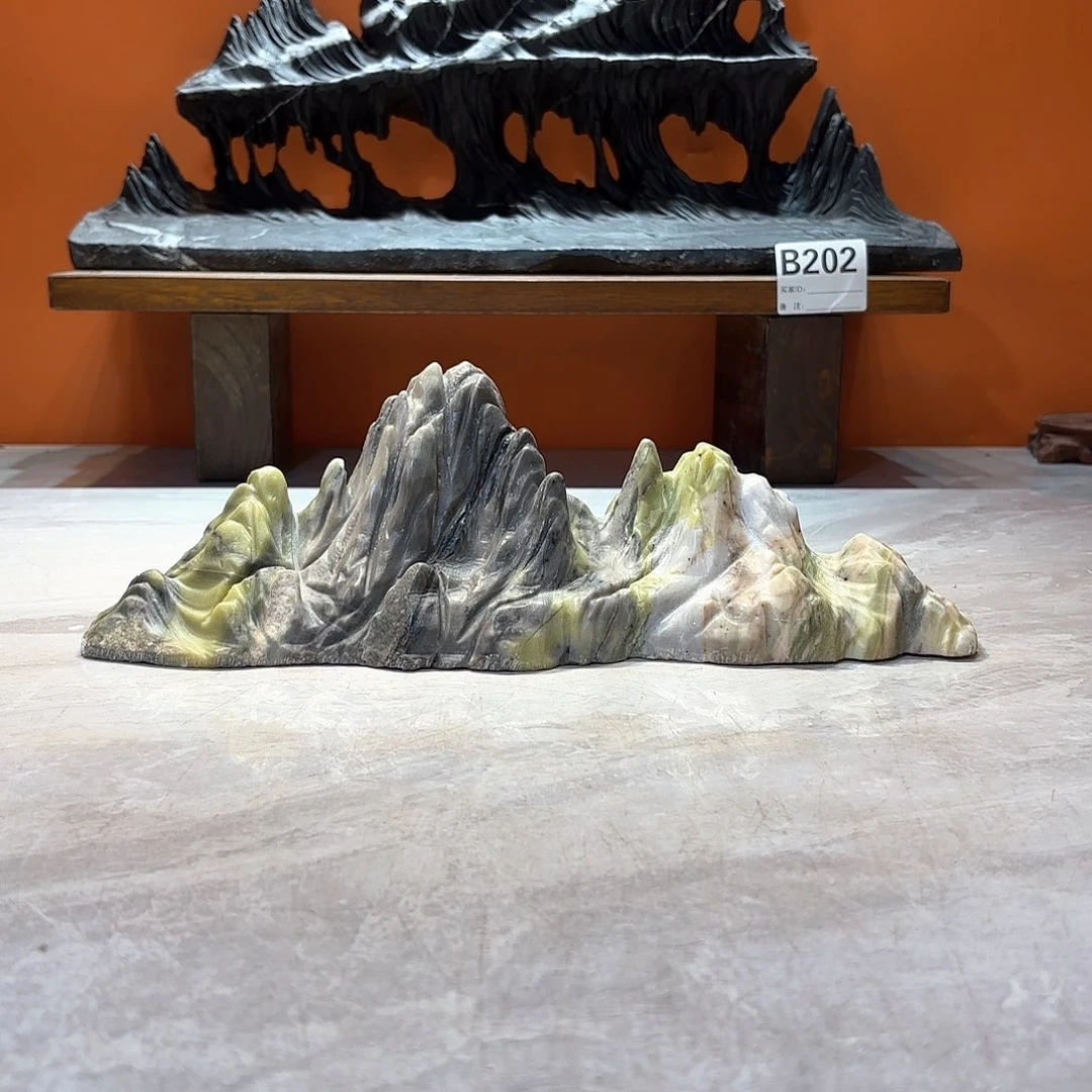 摆件水*金灵璧石奇石摆件