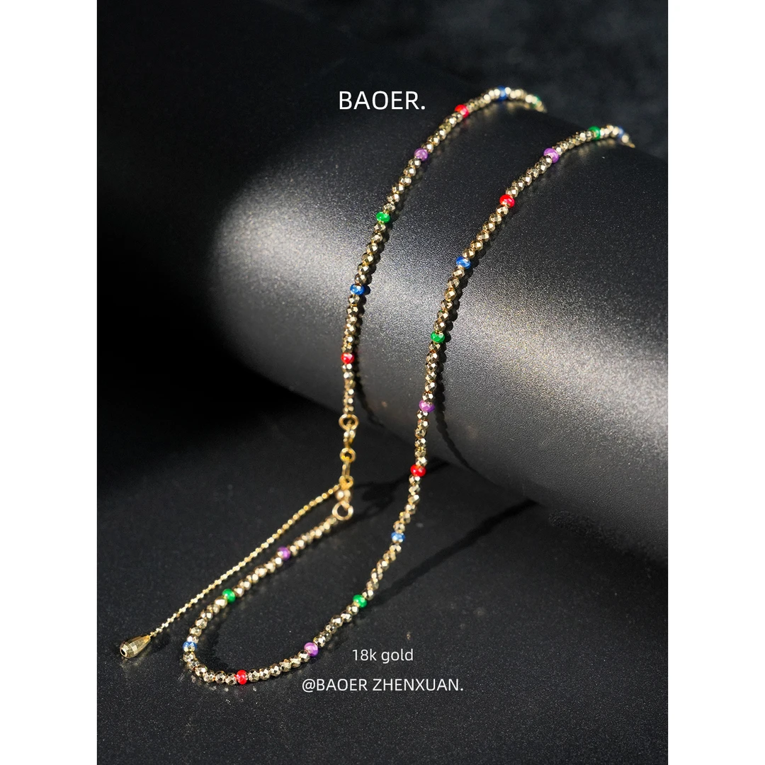 多宝18k金项链45cm-pb