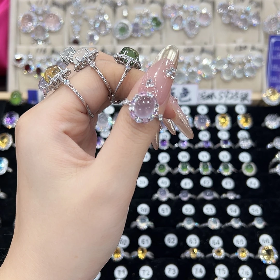 鱼***～萤石戒指银S925镶嵌