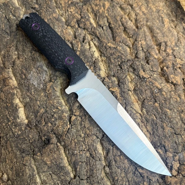 M390钢户外直刀高硬度露营探险野外求生多功能水果刀