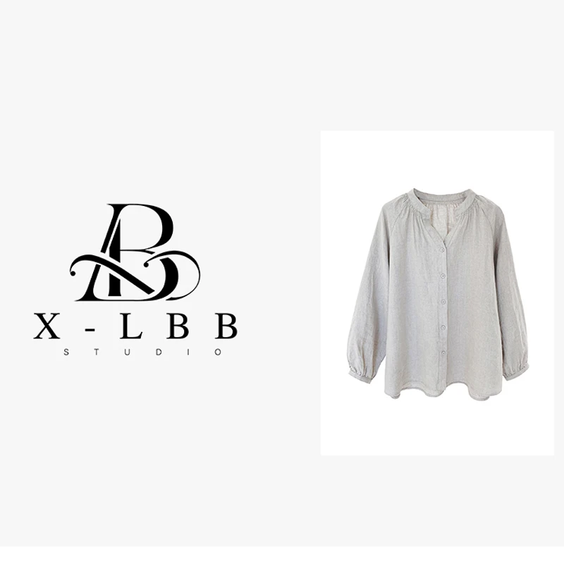 G1327 亚麻平纹花式上衣