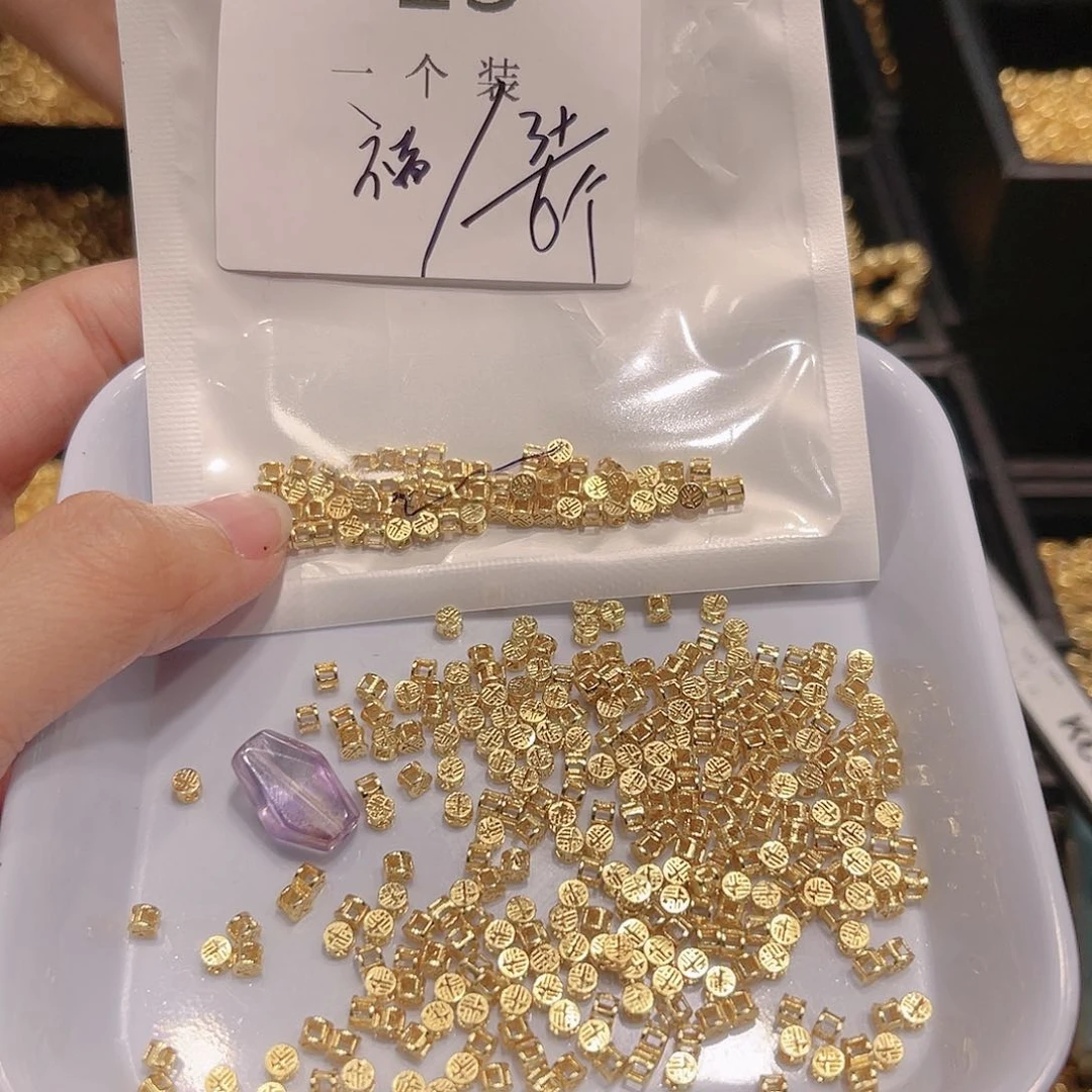 水晶珠宝半成品银S925镀金镶嵌13