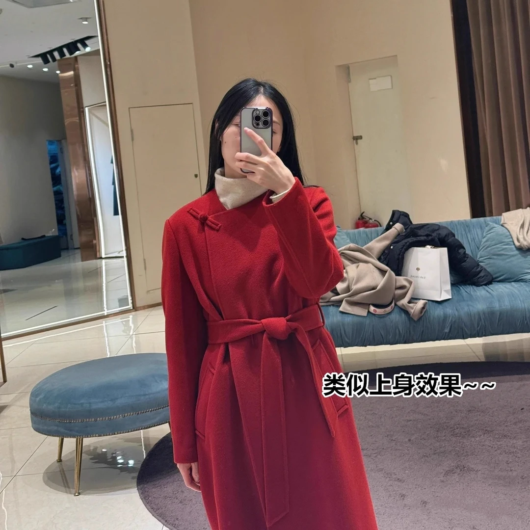 生哥家 太值啦！羊毛+羊绒！柜1k！女士高级气质双面毛呢大衣