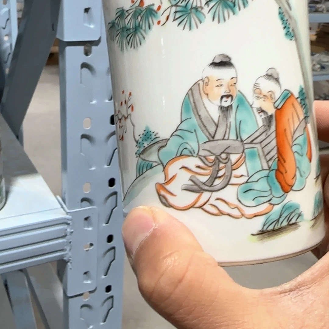 瓷片摆件手绘瓷器全部处理