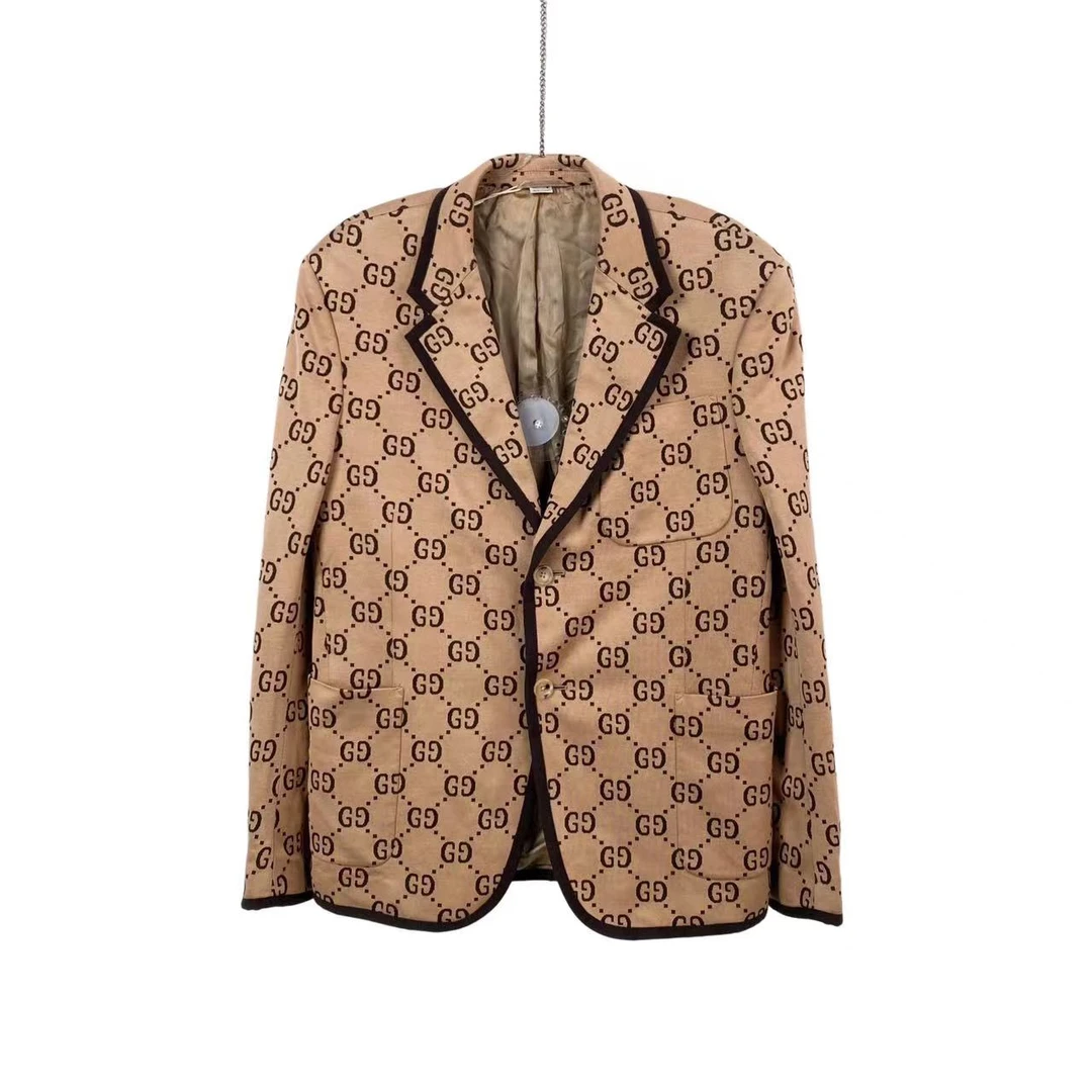 95新 GUCCI/古驰  bb0736 棉 老花满印西装外套 50码