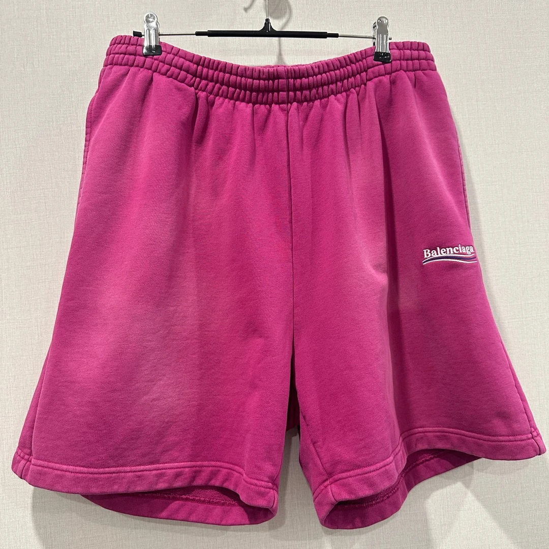 99新 Balenciaga/巴黎世家 可乐玫红色短裤 尺码：S 11113