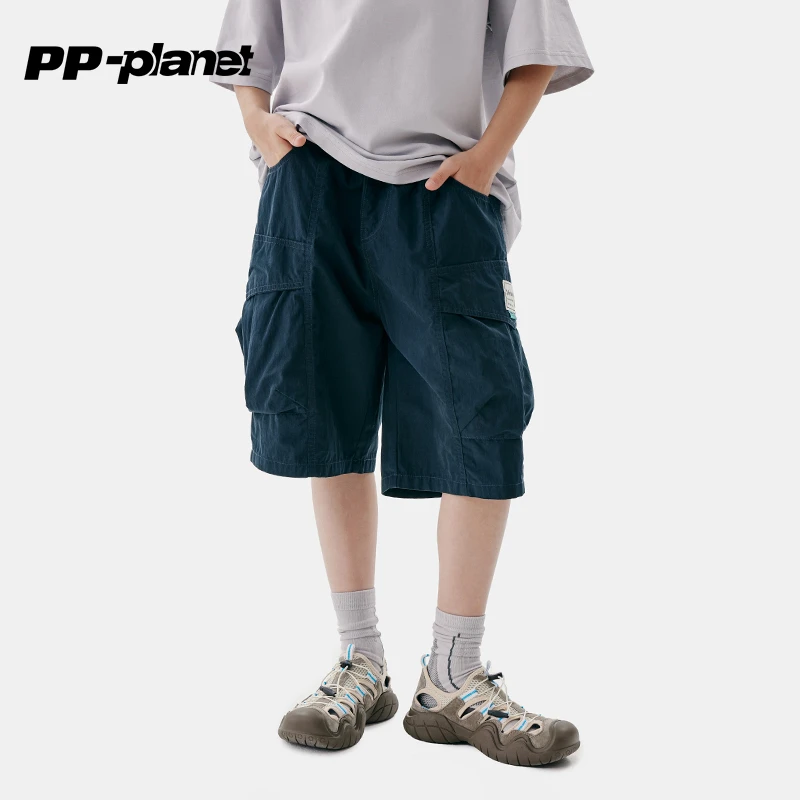 PP星球男童百搭工装短裤夏季新款中大童洋气大口袋休闲裤子五分裤