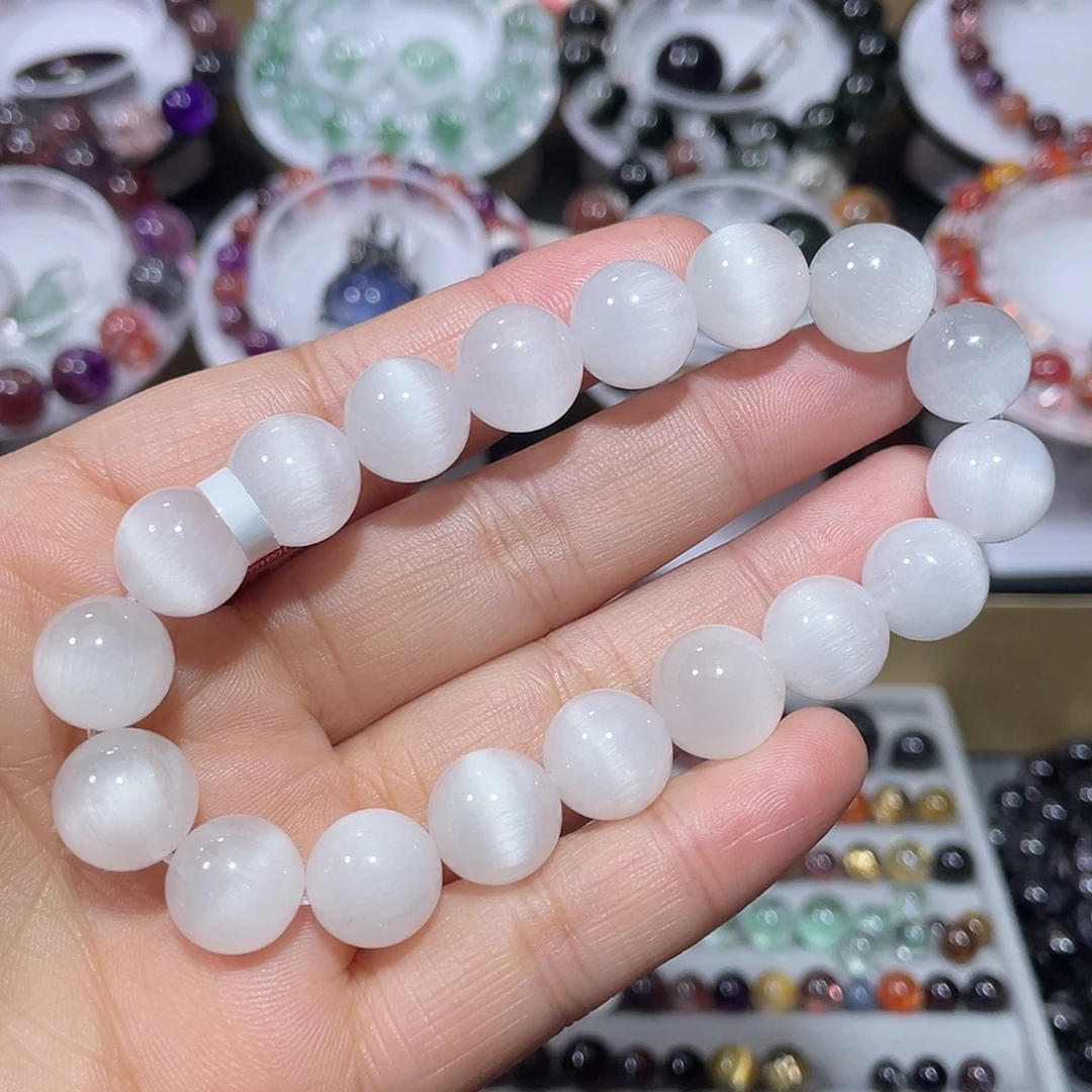 未镶嵌手链水晶白兔毛手串