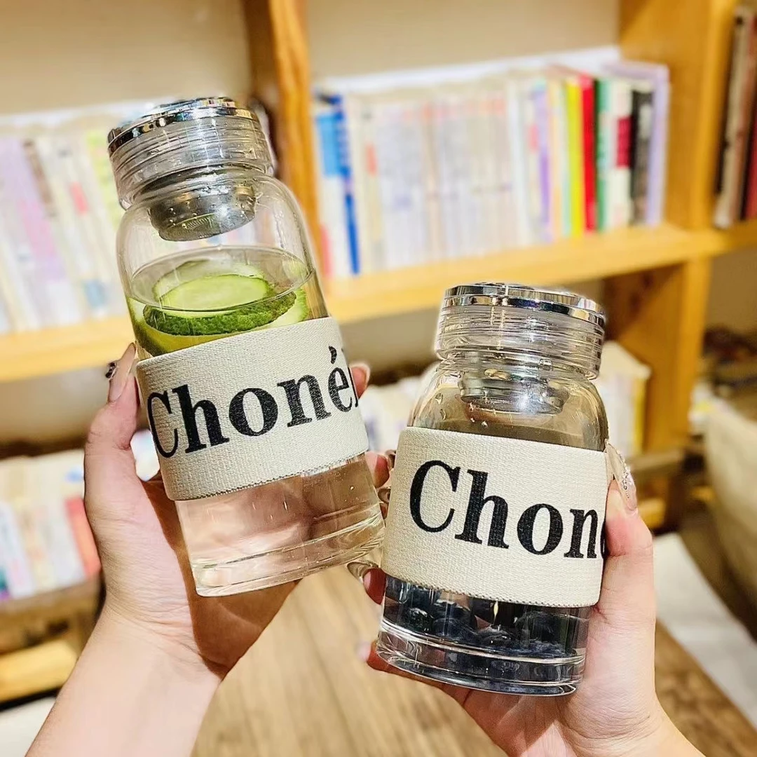【夏日炎炎-柠檬之恋】INS风单层加厚款玻璃水杯耐热高透光玻璃茶杯