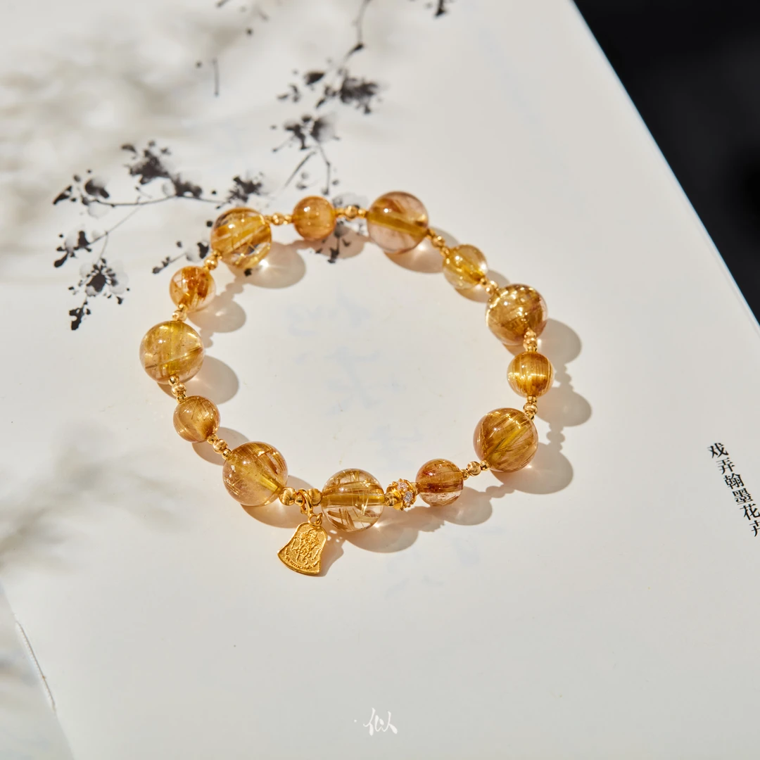 【财喜】·似梓珠宝· 18K金发晶手链 SZCC2402388