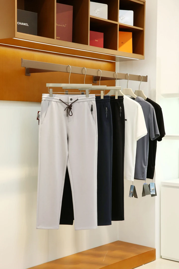 2025春夏季新款男士高级感商务休闲长裤透气弹力丝滑凉感卫裤9975