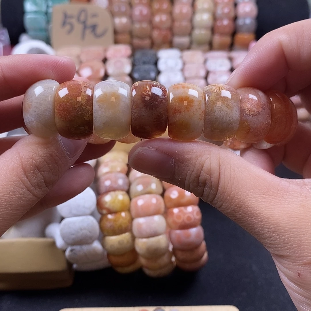 硅化珊瑚（珊瑚玉）未镶嵌手牌93