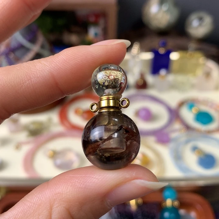 葡萄石未镶嵌香水精油瓶