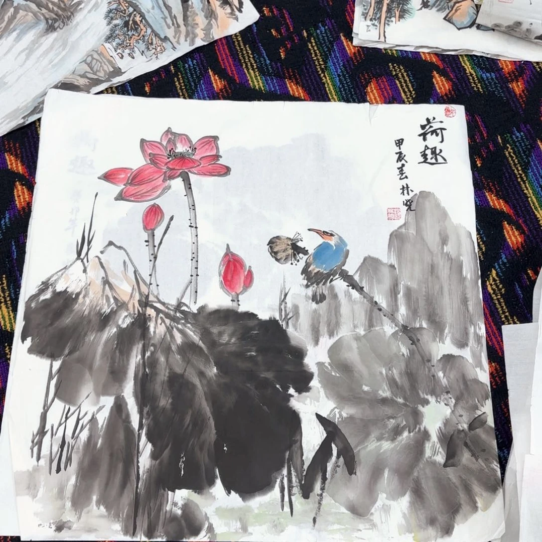 国画彦君4尺斗方马