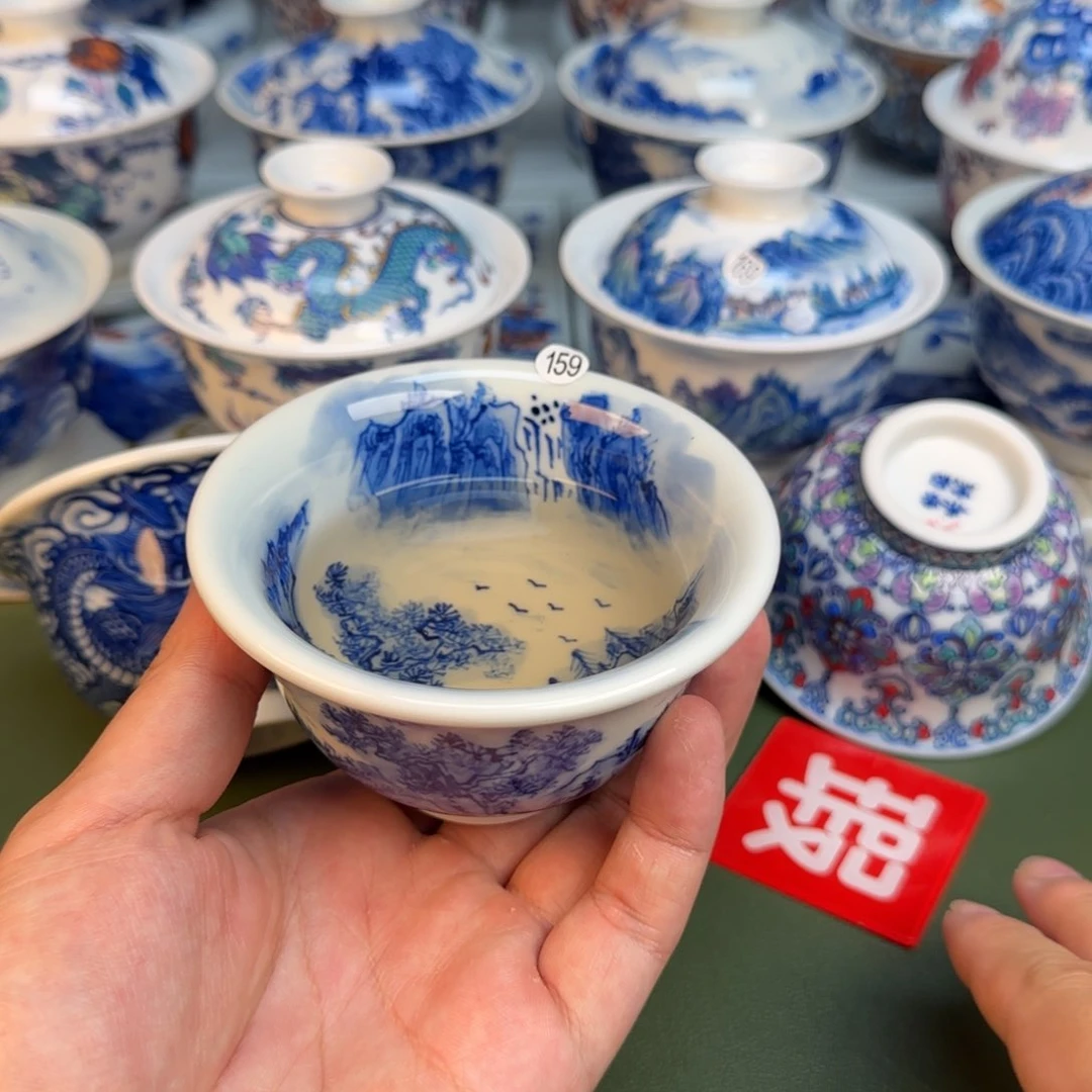彦祖纯手工手绘茶具159裂