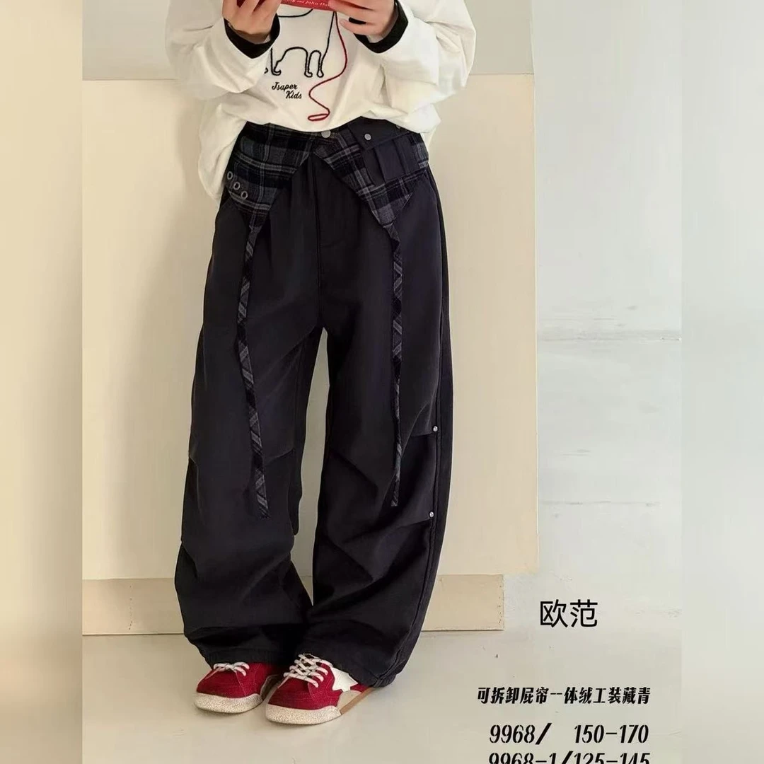 【2025秋冬韩款】秋冬款加厚儿童休闲工装裤W2659