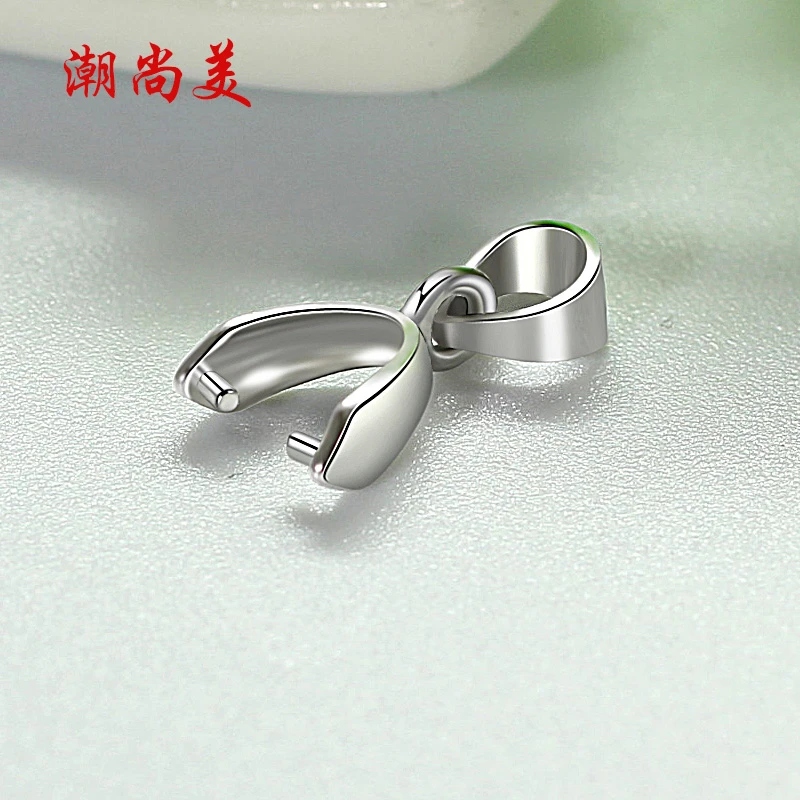 潮尚美 925银银制品  夹扣925银扣头吊坠扣珠宝专用卡扣饰品配件