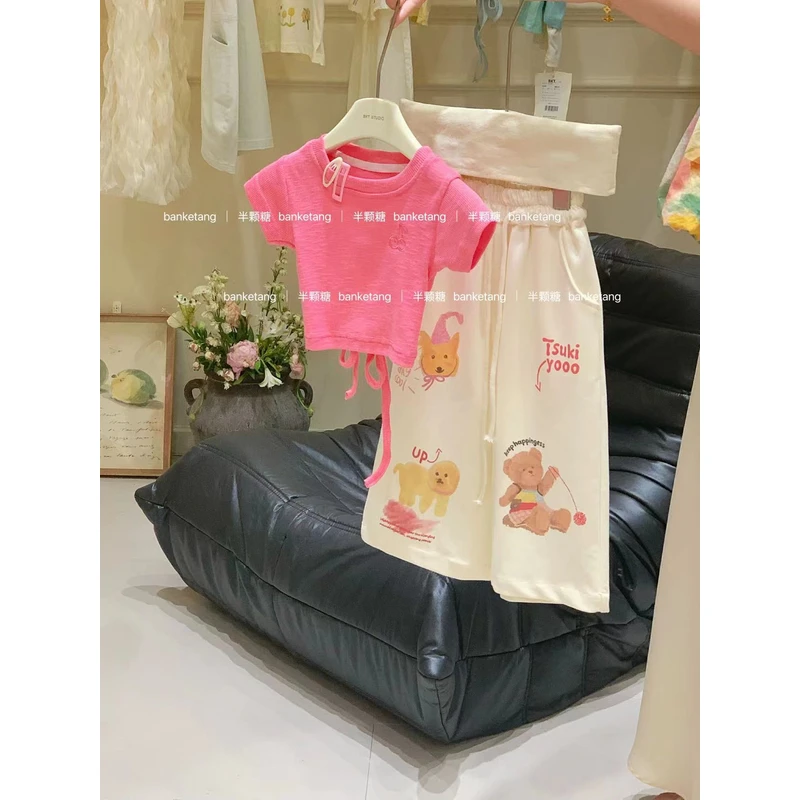 【清仓 no退no还】女童火龙果色露背上衣夏季4275-51102