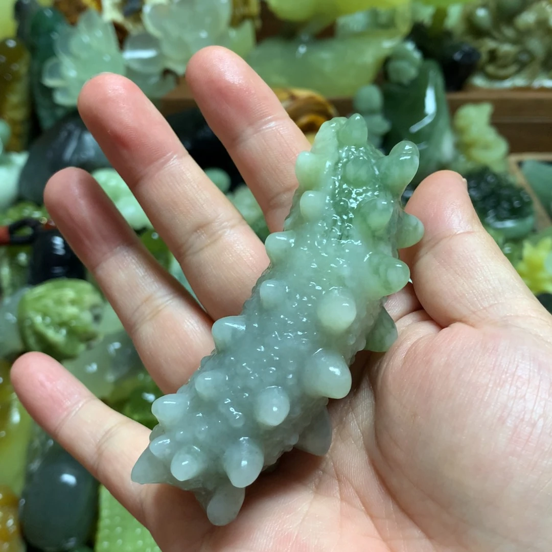 岫玉未镶嵌手把手把