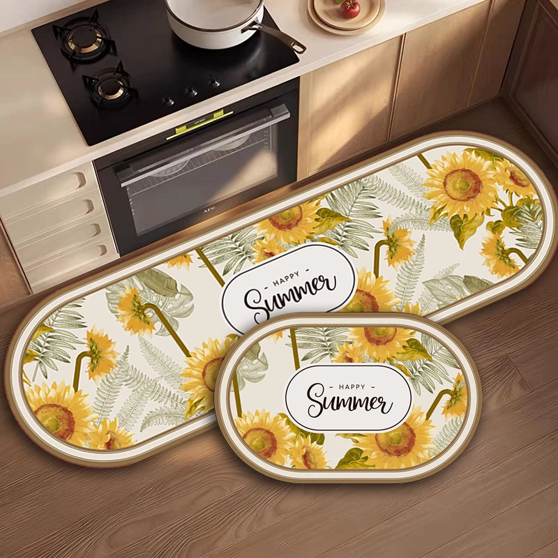 厨房硅藻泥软地垫免洗可擦吸水吸油家用垫子防水防水防滑耐脏脚垫