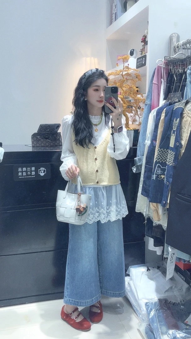 2025春款新款小个子八分阔腿裤