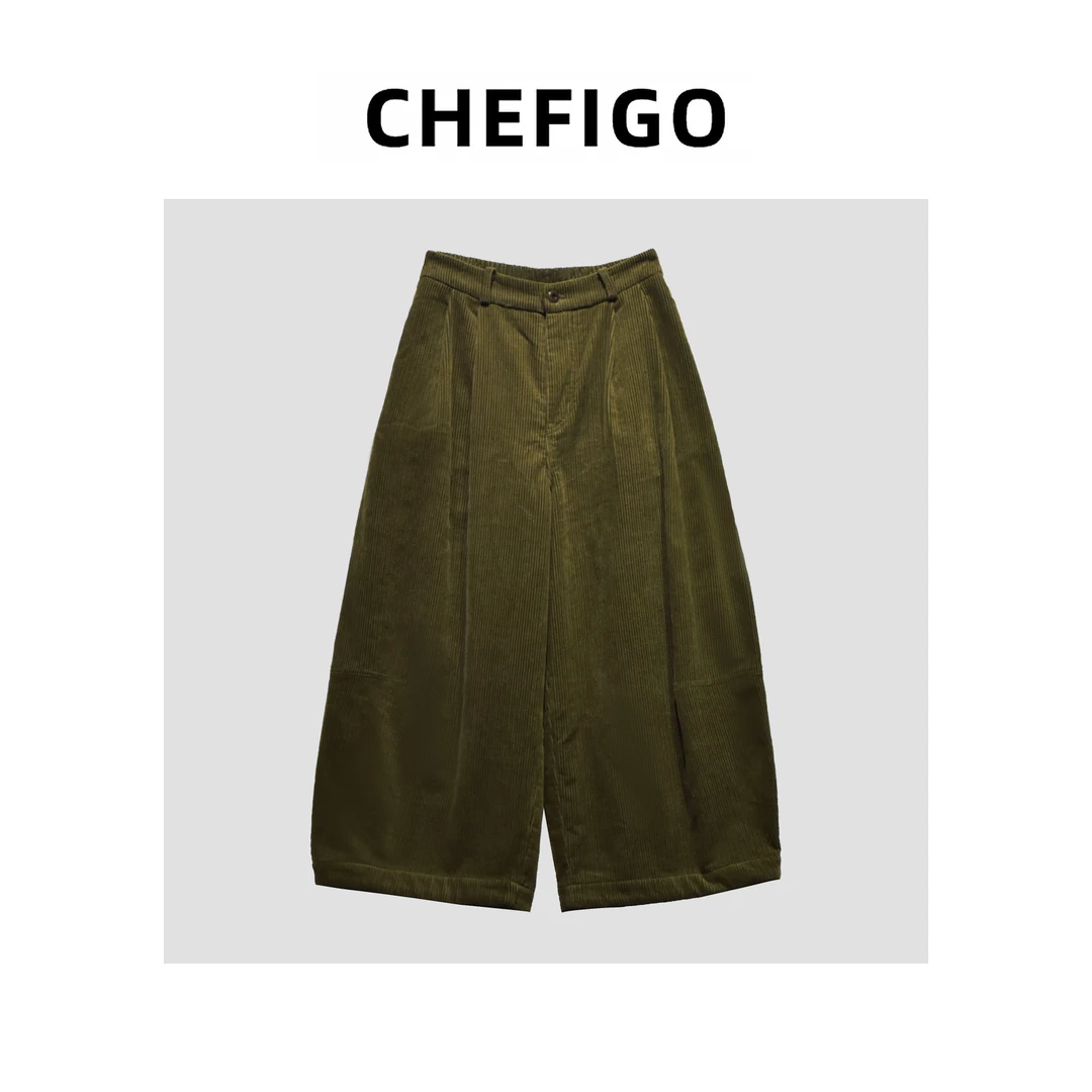 CHEFIGO灯芯绒七分裤