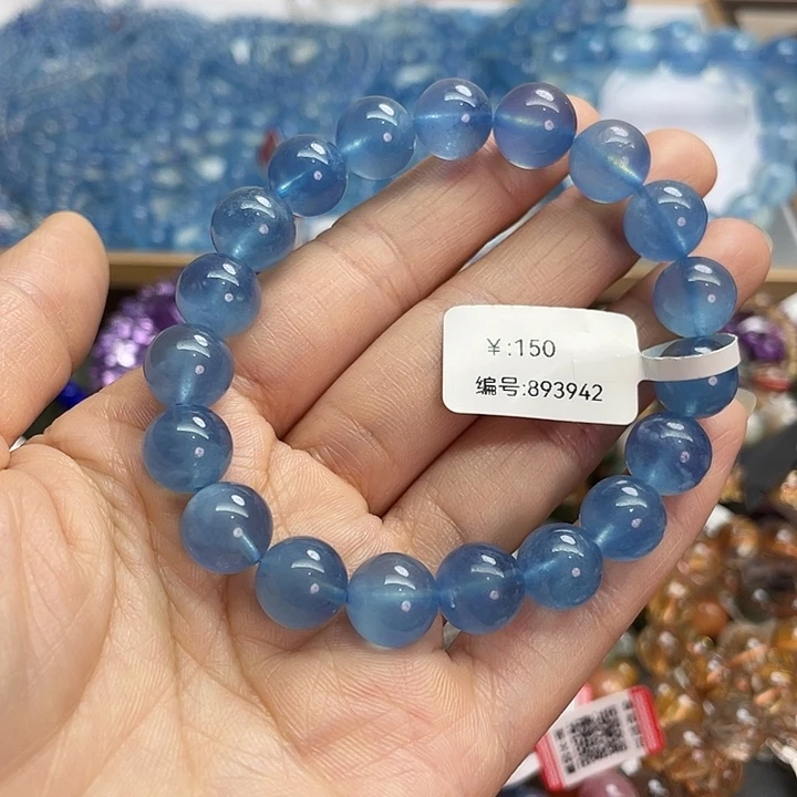 .***_海蓝宝石手链未镶嵌海蓝宝10.5m