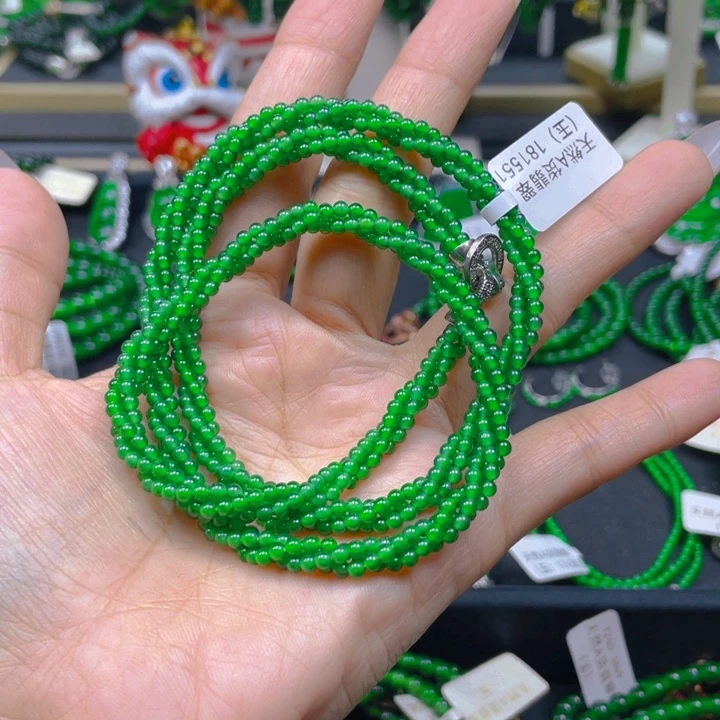 颈饰未镶嵌翡翠麻花长链
