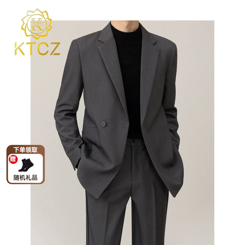 KTCZ轻熟风痞帅西服男士春季韩系商务休闲高级感西装外套