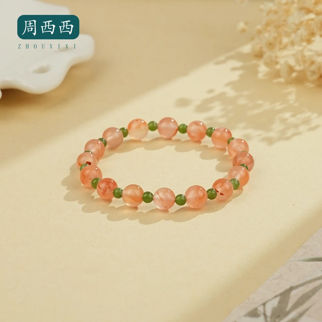 精美珠宝南红玛瑙手串7mm轻奢时尚百搭多样性发货20707