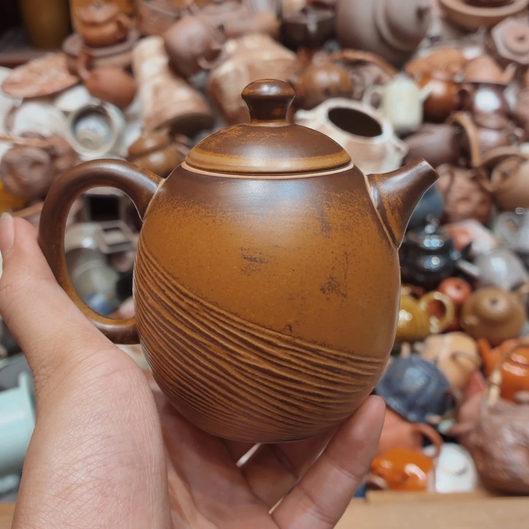柴烧老岩泥高温茶器皿
