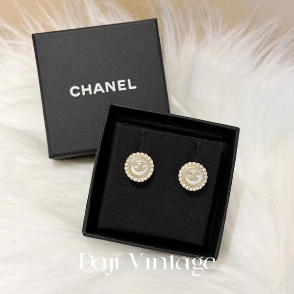 大吉中古/Chanel香奈儿圆形珍珠耳钉