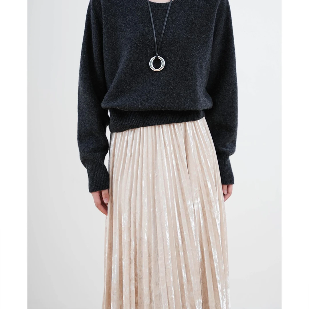 60045【设计款订单】秋季全羊毛U领套头针织衫