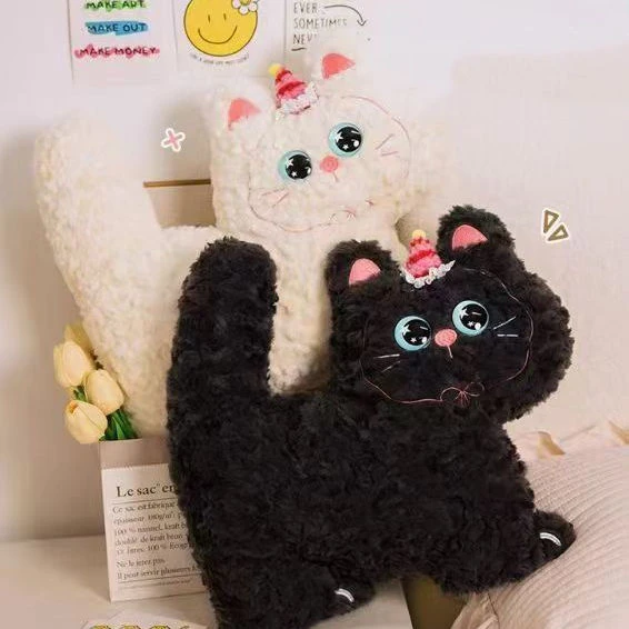 电玩具饼干猫抱枕毛绒玩具公仔玩偶睡觉靠枕沙发靠垫办公室午睡车