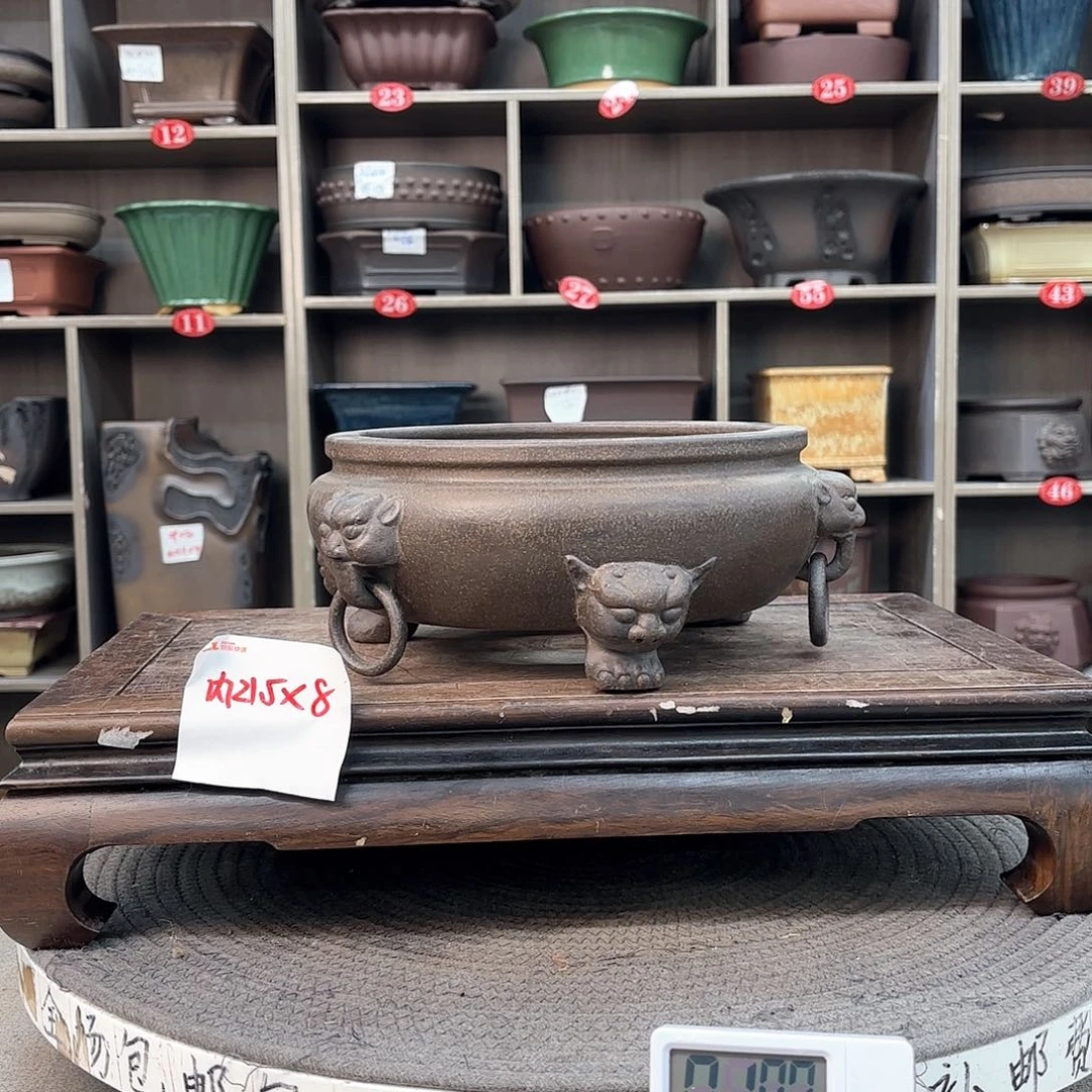 紫砂花盆紫砂的颜色很好看