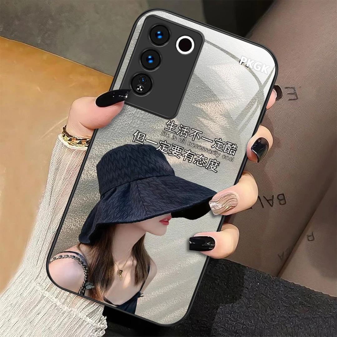 适用【vivo S16e】生活态度液态玻璃手机壳 超薄防摔刮 优雅时尚