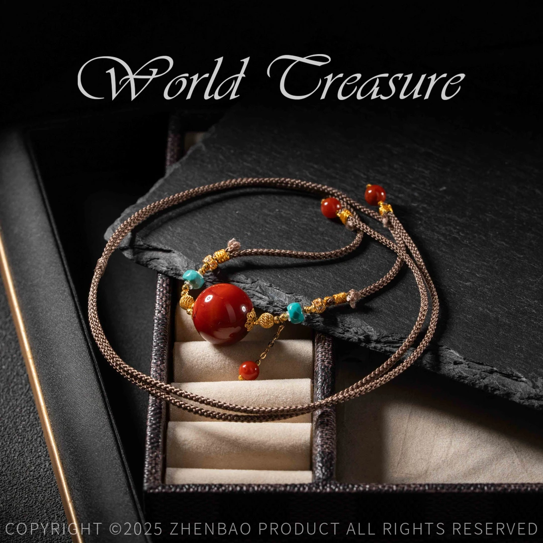 【世间臻宝】南红玛瑙圆珠DIY锁骨链/Q3175/15m/70cm/多样性发/5