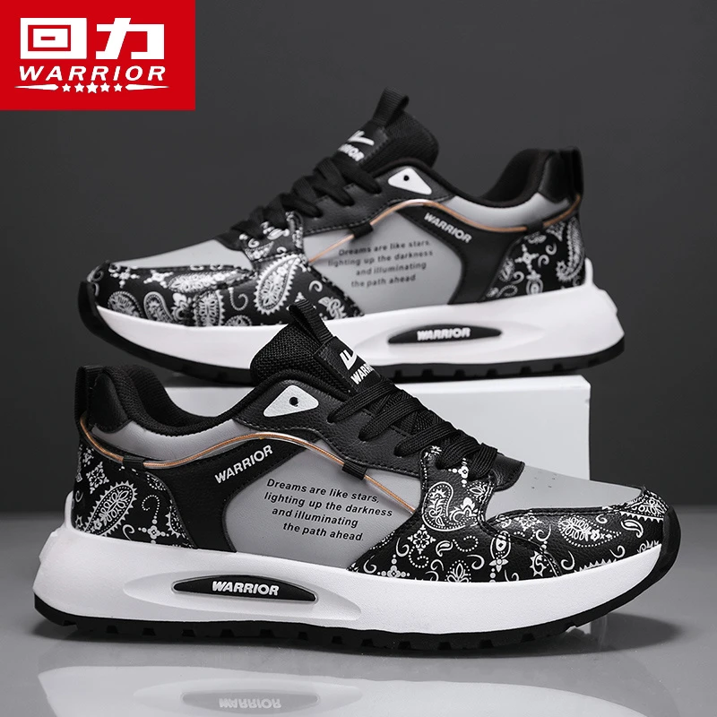 回力男鞋面包鞋男款2025新款男士运动休闲板鞋腰果花增高小白鞋子