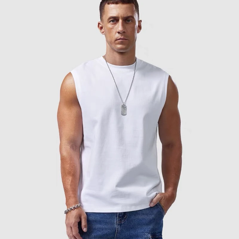 「280G重磅」男士背心2025新款无袖t恤夏季运动纯棉坎肩上衣