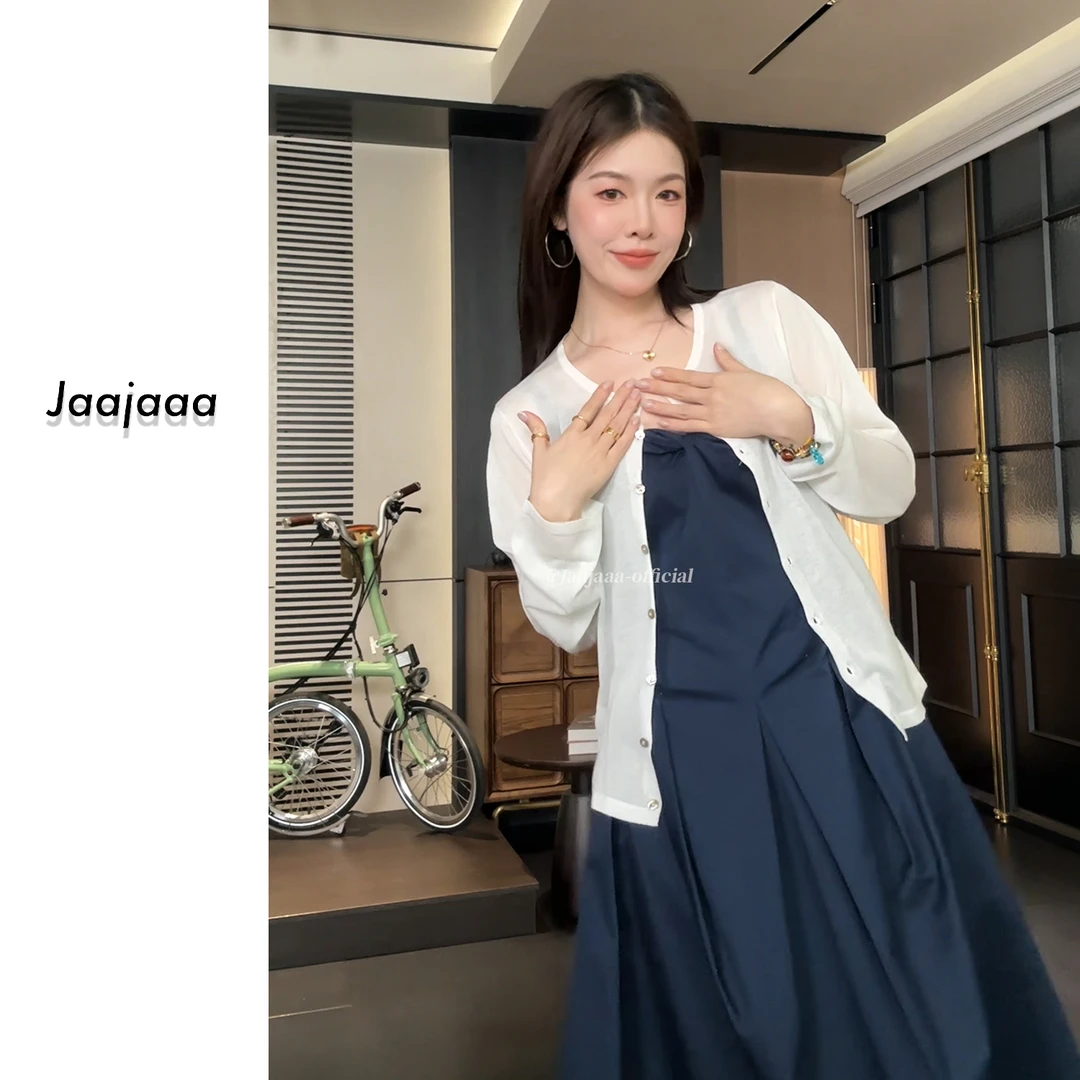 Jaajaaa静谧街角  设计感小众气质别致系带打底衫上衣/EXFX