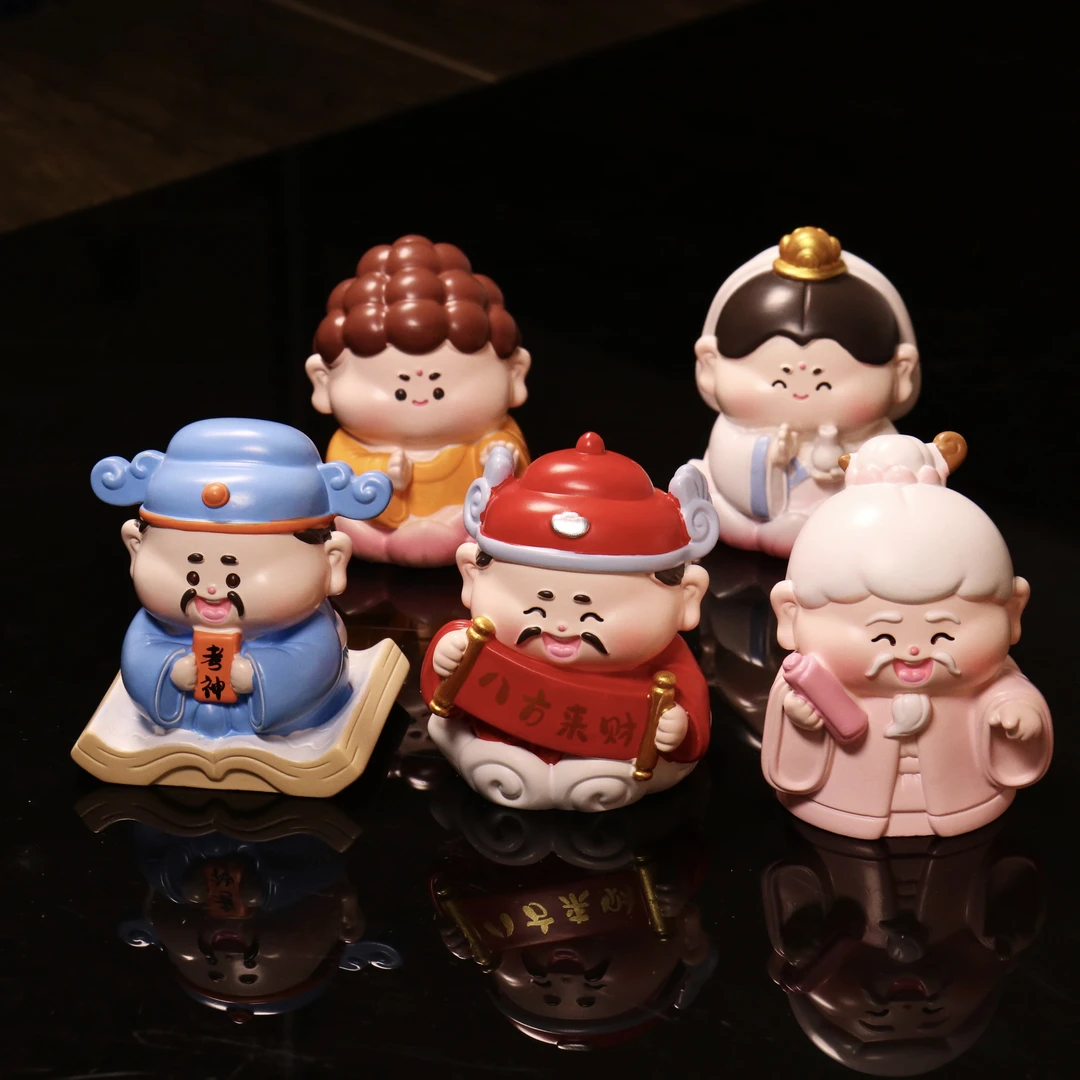 【弥真九华】创意小神仙摆件办公室、车载摆件 JHS00004 禅意中式