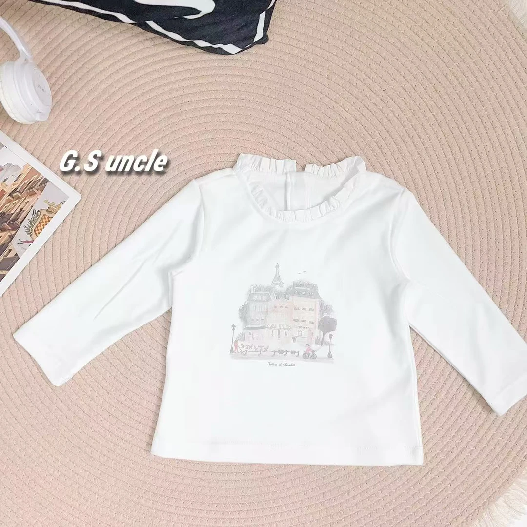 3【】Z190女宝秋冬季时尚百搭T恤新款简约打底衫