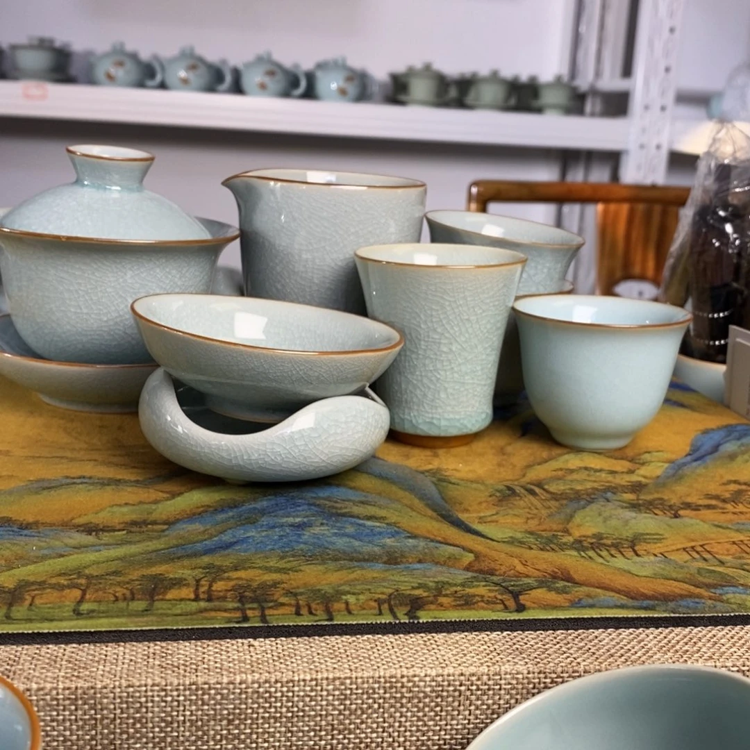 【闪购商品】冰片冰花盖碗套组一级。。。。。