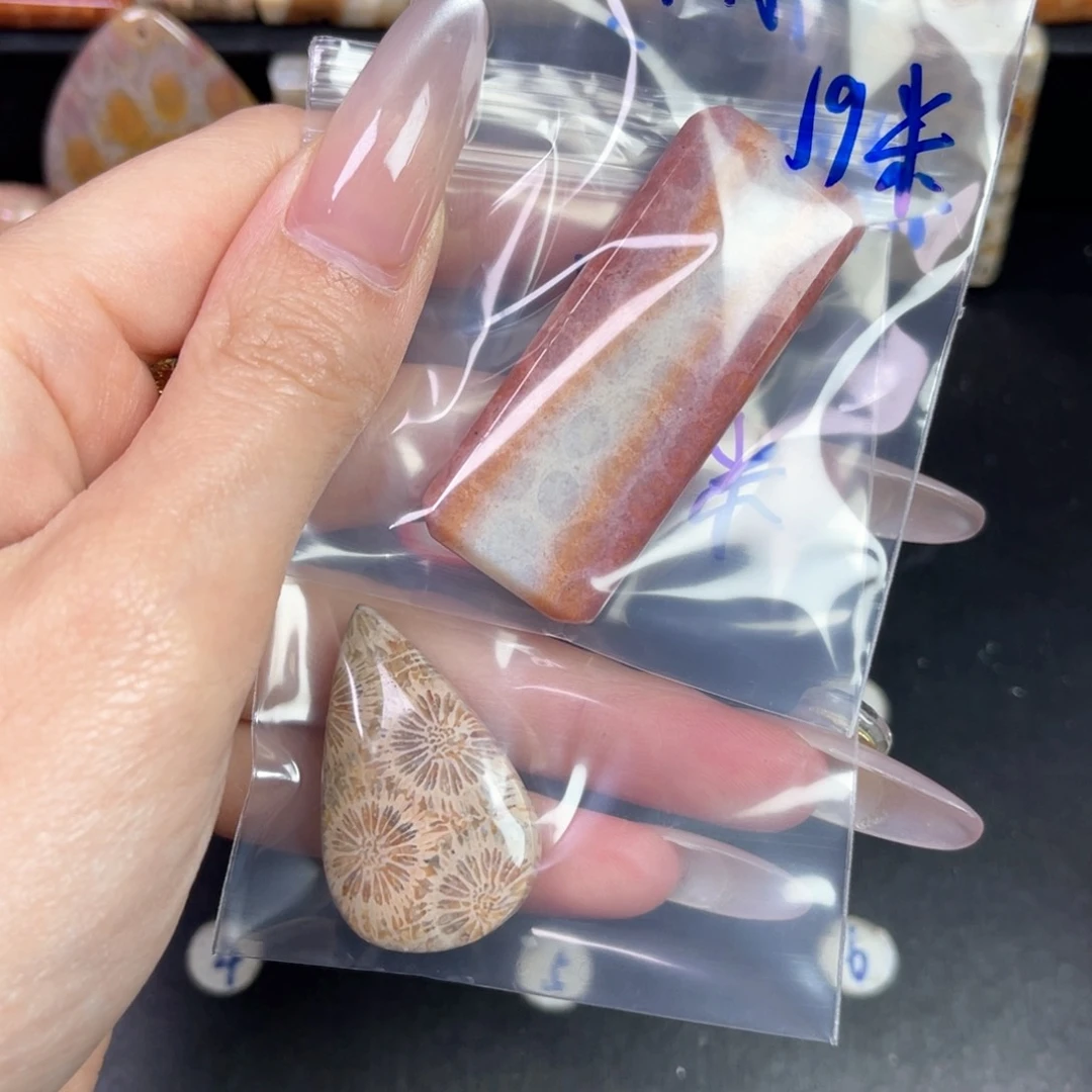 硅化珊瑚（珊瑚玉）未镶嵌吊坠