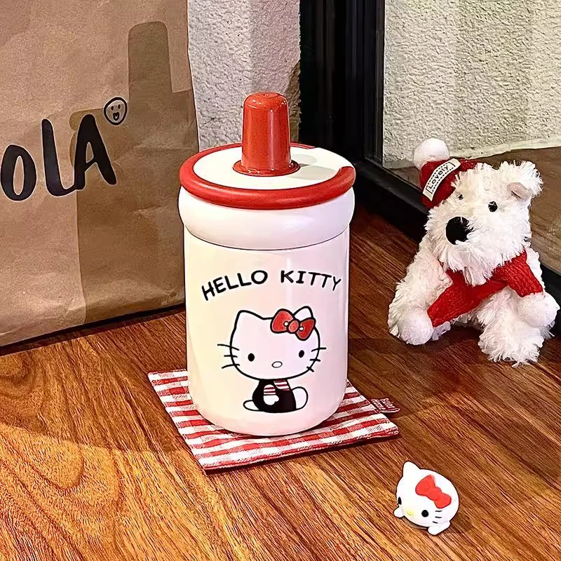 卡通可爱少女心kitty猫不锈钢保温杯个性创意少女心凯蒂猫喝水杯