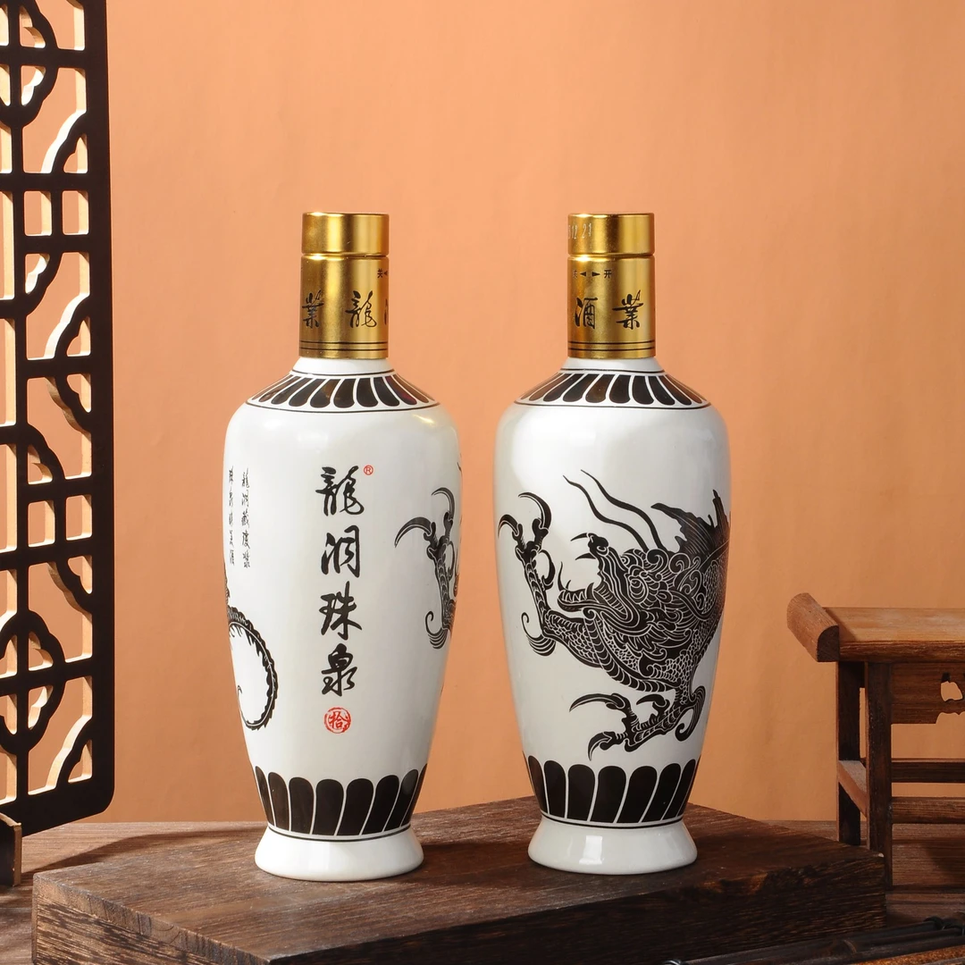 龙洞珠泉（达人）龙洞珠泉酒 黑龙洞 磁州窑经典设计40.8度500