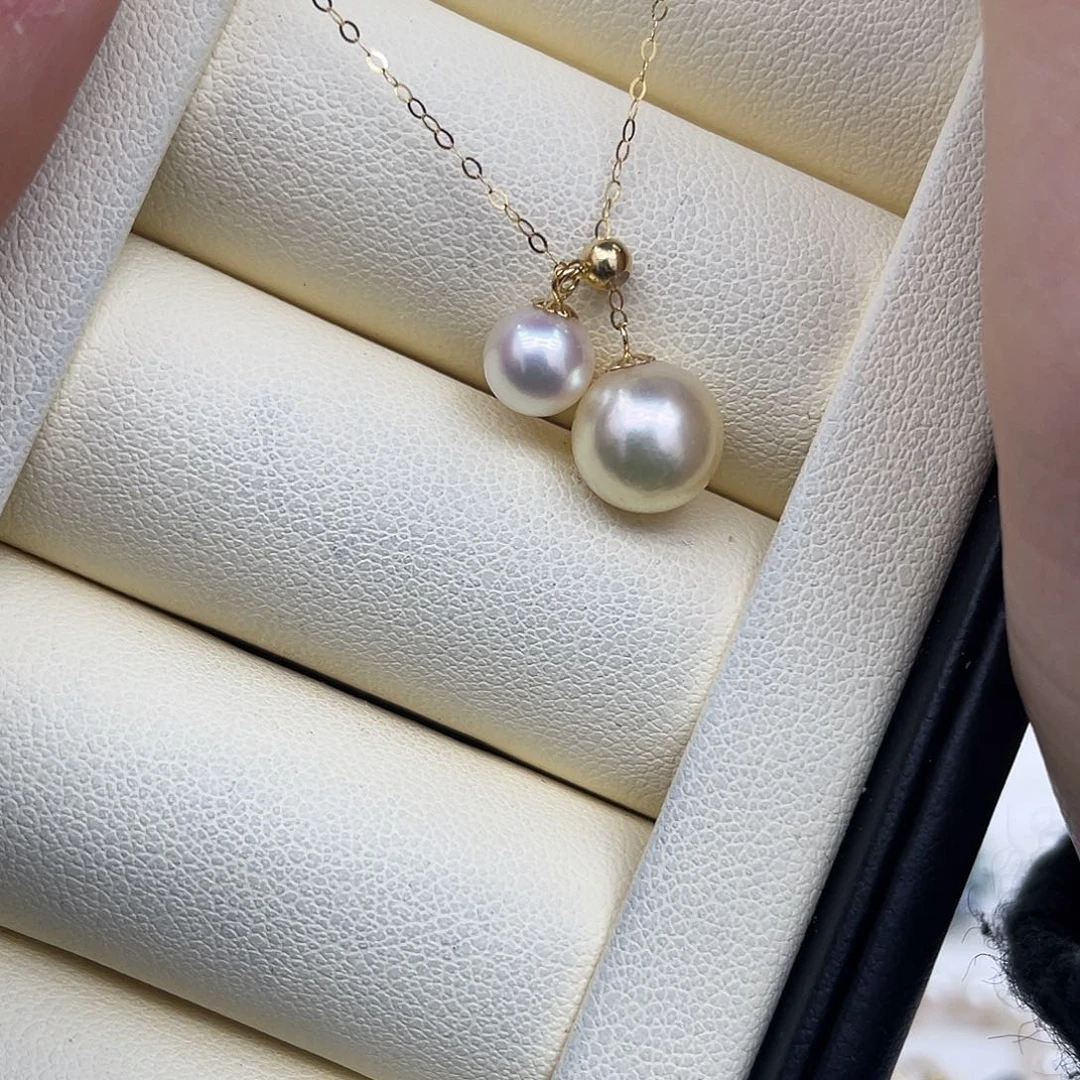 颈饰海水珍珠18K金镶嵌