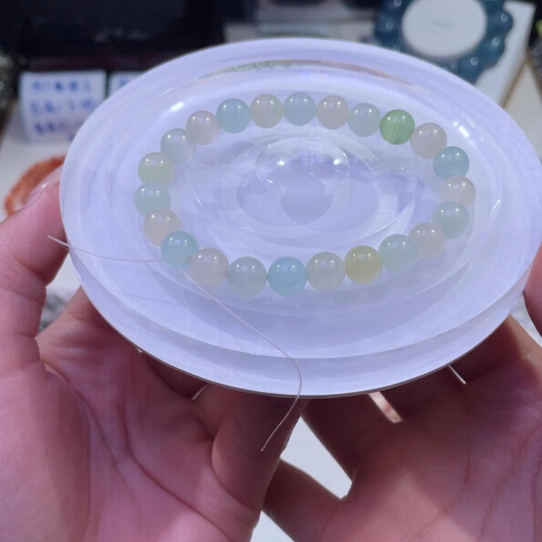 未镶嵌手链水晶稀有矿彩纹石8mm